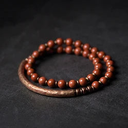 The Jasper Set — Handmade Red Jasper & African Jade Bracelet