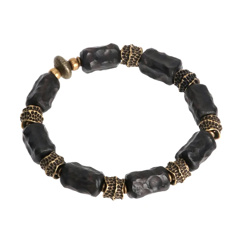 The Ebony Strip Cuff — Handmade Ebony & Copper Bracelet