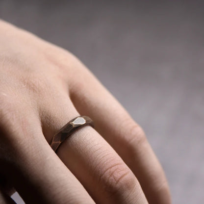 The Carved Ring Set — Handmade Pure Copper Ring