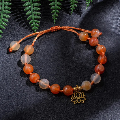 Orange Agate Mala Necklace — 108 Beads for Balance & Intention