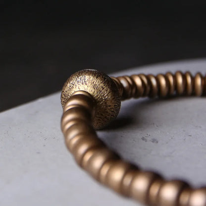 The Brass Bead Cuff — Handmade Copper Alloy Bracelet