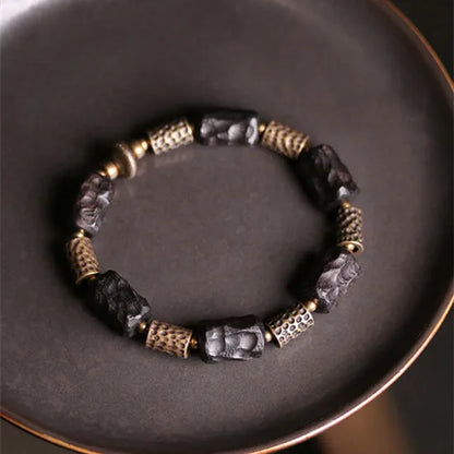 The Ebony Strip Cuff — Handmade Ebony & Copper Bracelet