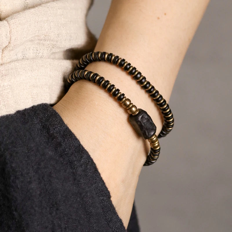 The Ebony Cuff — Handmade Ebony & Copper Bracelet