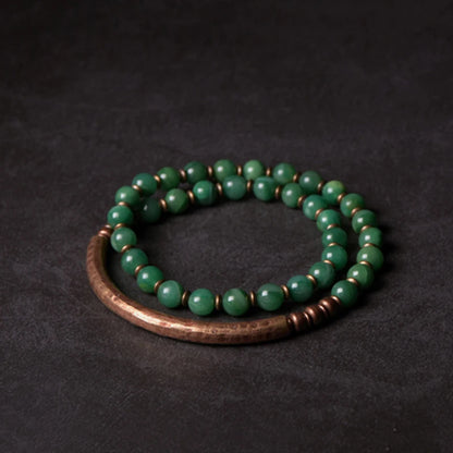 The Jasper Set — Handmade Red Jasper & African Jade Bracelet