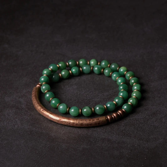 The Jasper Set — Handmade Red Jasper & African Jade Bracelet