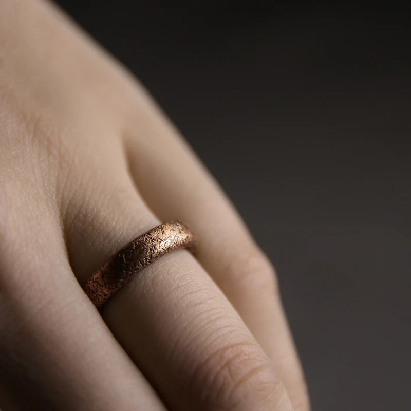 The Texture Ring — Handmade Pure Copper Ring