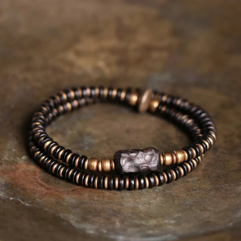 The Ebony Cuff — Handmade Ebony & Copper Bracelet