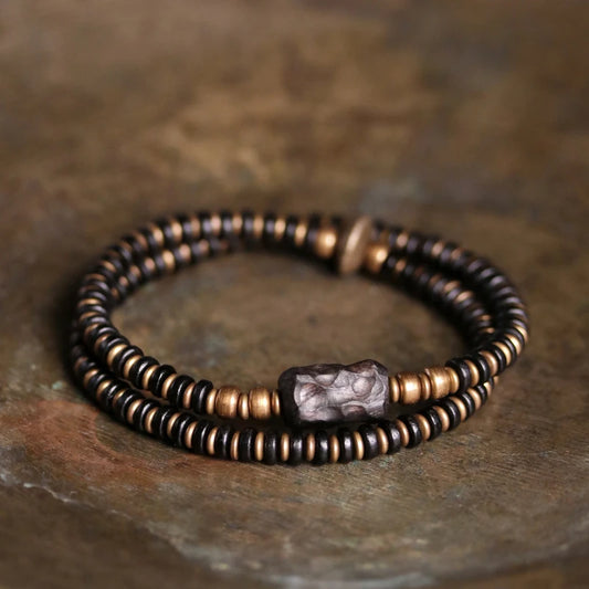 The Ebony Cuff — Handmade Ebony & Copper Bracelet