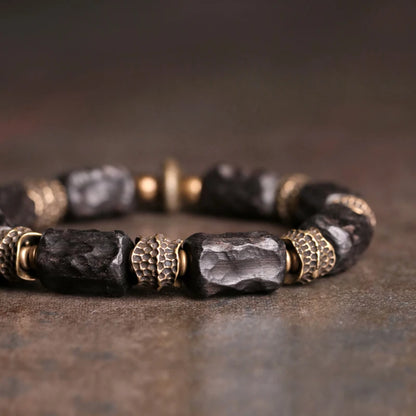 The Ebony Strip Cuff — Handmade Ebony & Copper Bracelet