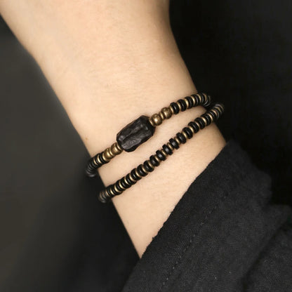 The Ebony Cuff — Handmade Ebony & Copper Bracelet