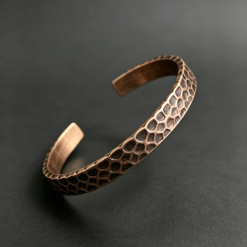 The Viking Hammer Cuff — Handmade Pure Copper Bracelet