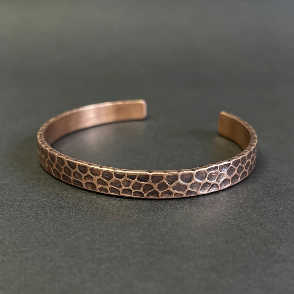 The Viking Hammer Cuff — Handmade Pure Copper Bracelet