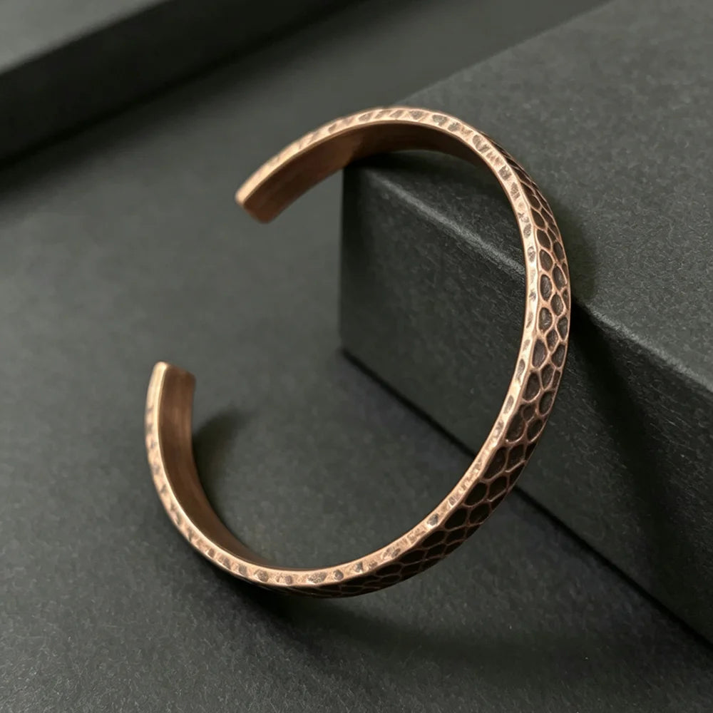 The Viking Hammer Cuff — Handmade Pure Copper Bracelet